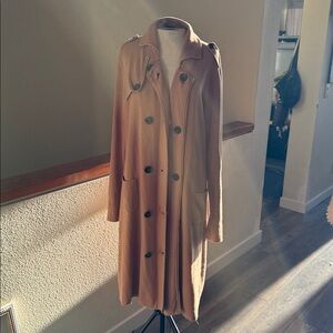 CAbi tan Knit Sweater duster trench coat size large